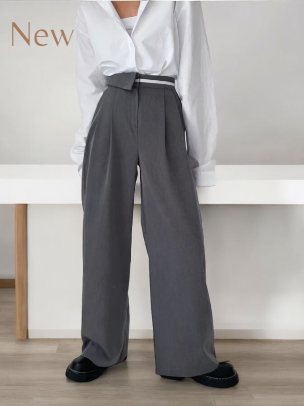 オリジナル折り返しパンツ（グレー）