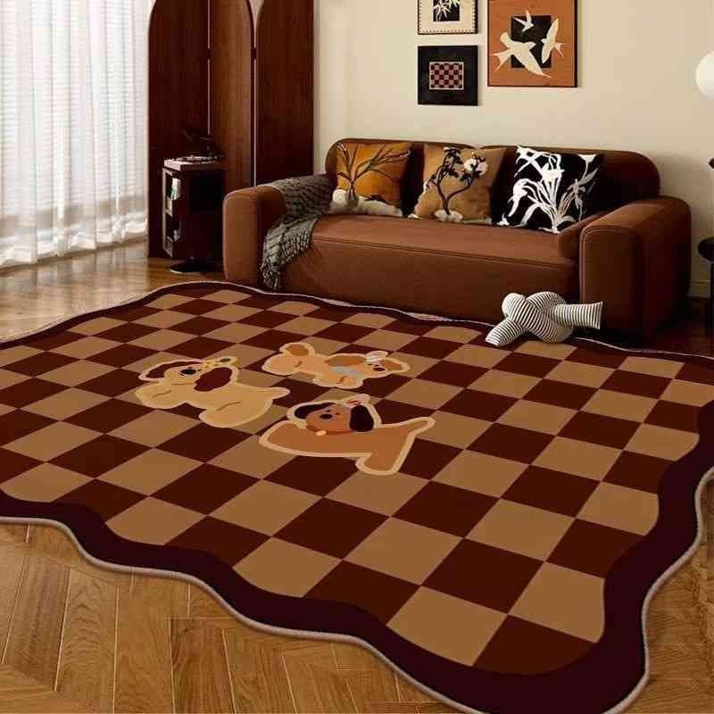 【急速出荷!】カーペット 形リビングカーペットコーヒーテーブルマット寝室ベッドサイドラグフルマット