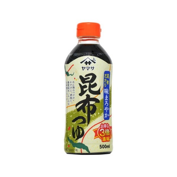 ヤマサ 昆布つゆ ペット 500ml x12 メーカー直送
