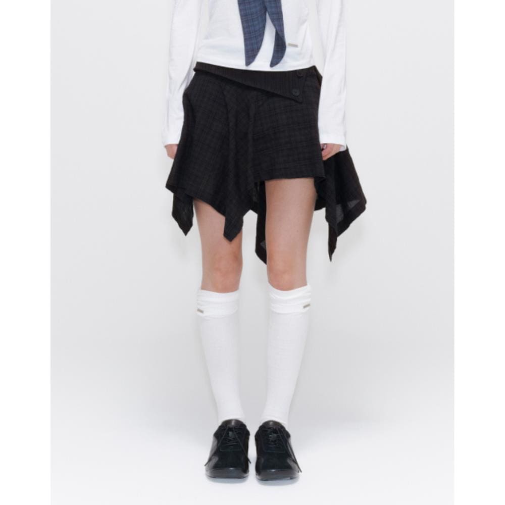 SCULPTOR コットンプリーツマイクロスカート ソフトブラウン