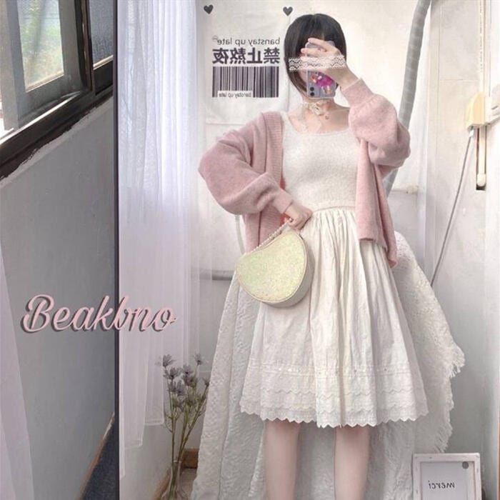 【イベント期間限定 40% オフ】スカート レディース ロリータ ロリィタ 刺繍 レース3層 精緻 インナースカート パニエ Aラインスカート オールシーズンOK 森ガール かわいい cla系 L