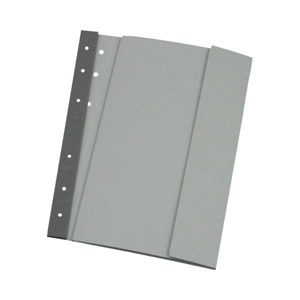 (まとめ) 桜井 エコメディアファイル スリムA4 6穴 グレー EMFA4GS 1パック(5冊) 10セット