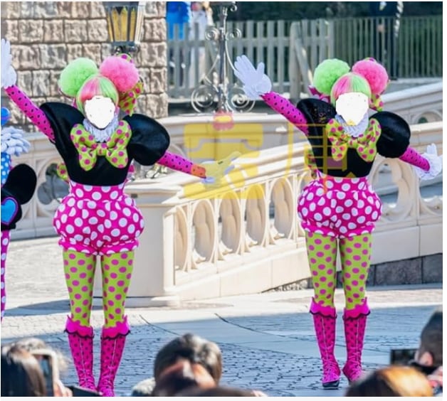 東京デ*ィズニーランド デ*ィズニー・パルパルーザ ミニーのファンダーランド 女性ダンサー衣装 手袋＆髪飾り付き コスプレ衣装（ウィッグ 靴 道具別売り）