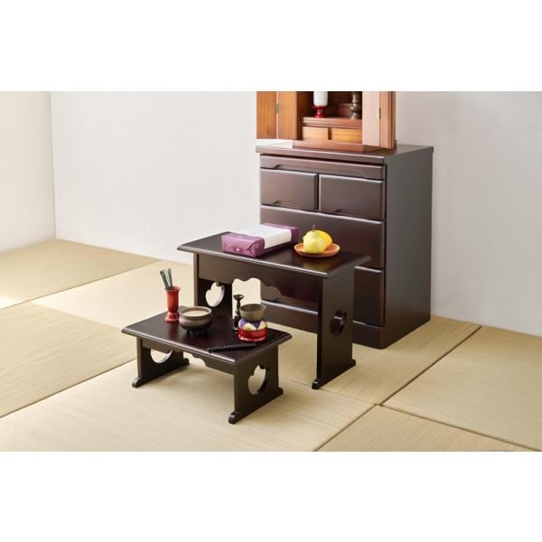 供物台 折りたたみ 仏壇収納 和 日本風 木製 レトロ アンティーク ローテーブル 棚 ラック 2点セット 完成品