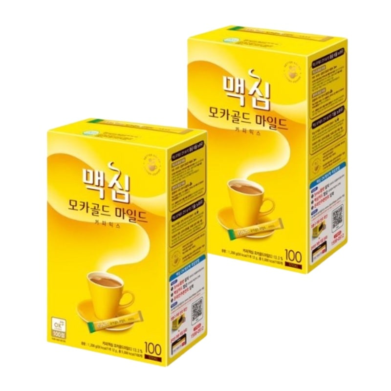 モカゴールド マイルド コーヒーミックス 12g x 100本入 2セット 韓国インスタントコーヒー スティックタイプ 大容量 お徳用セット まろやかな味わい おうちカフェ まとめ買い 人気商品