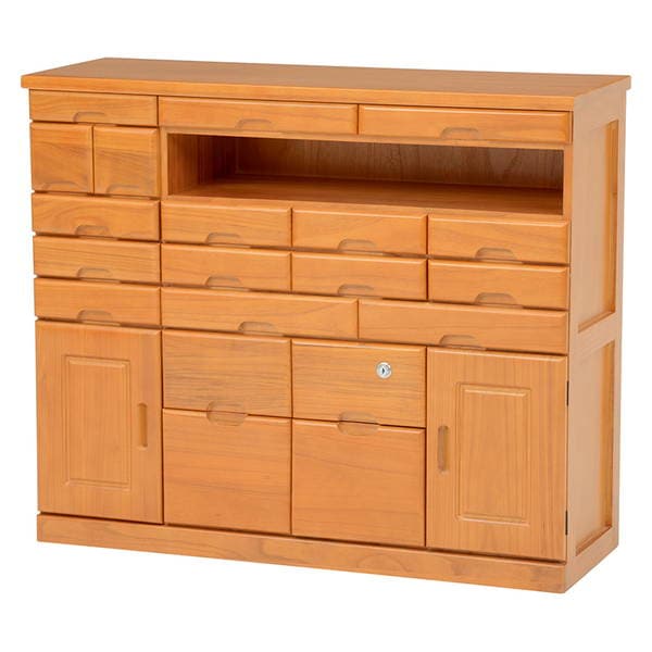 ファックス台 電話台 FAX台 キャビネット 引き出し収納付き 鍵付き 幅93x奥行32x高さ78cmその他