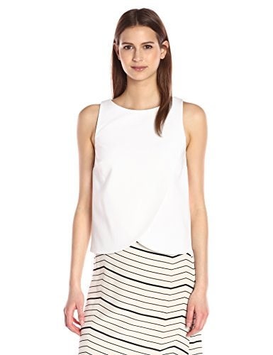 Theory Womens Mintorey Admiral Crepe Top, Eggshell, Large Theory Womens Mintorey Admiral Crepe Top, Eggshell, Large