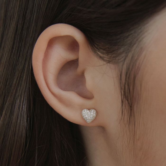 [Silver 925] Heart Blossom Earrings 2色 おしゃれ ピアス 韓国ファッション