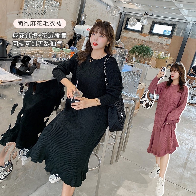 大きいサイズ結婚式ワンピース/女装ワンピース韓国 長袖レジャーマキシワンピース おおきいサイズレディ