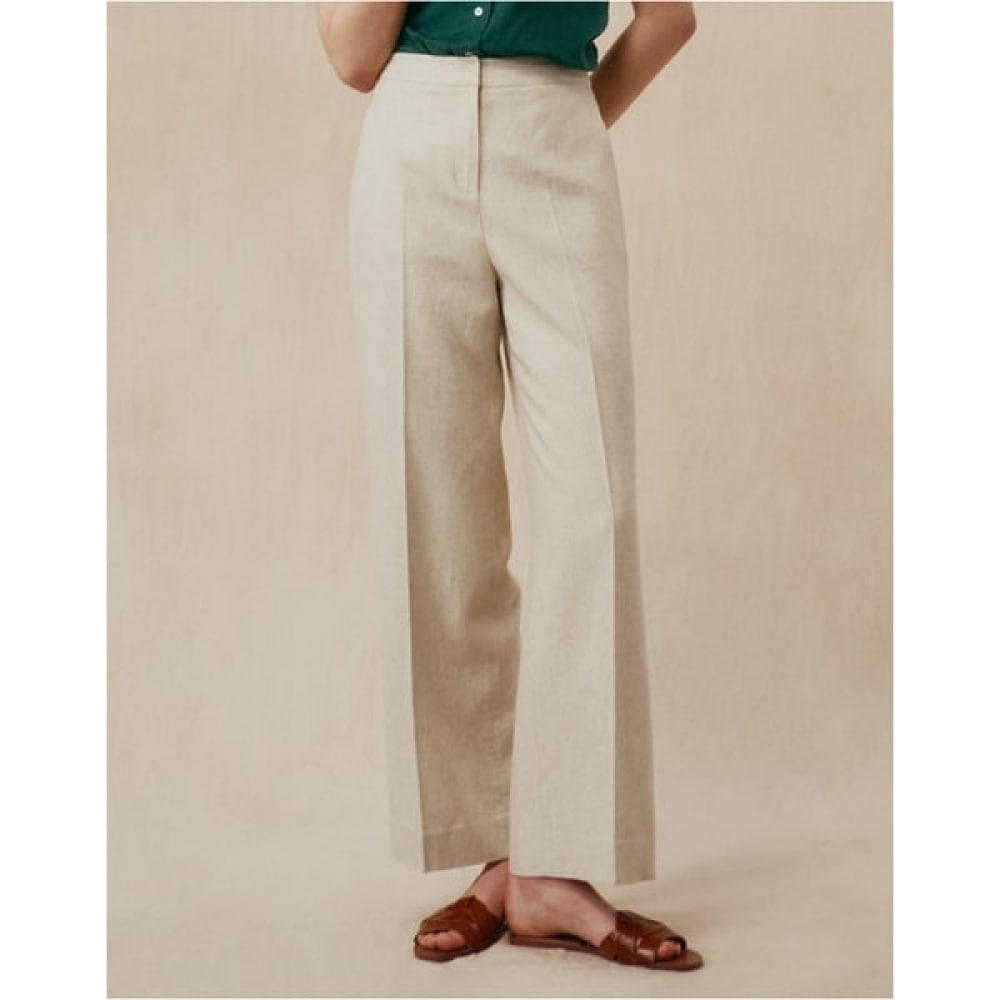 [25SS] [セットアップ] リネンブレンドバンディングワイドスラックスライト HSPA5B491I1