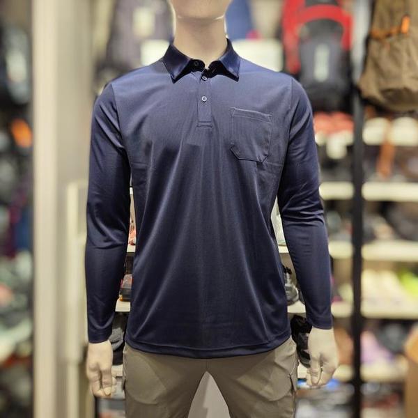 WT0487MNV 男性用春秋 リブ カラTシャツ ゴルフ登山 (S41552545)