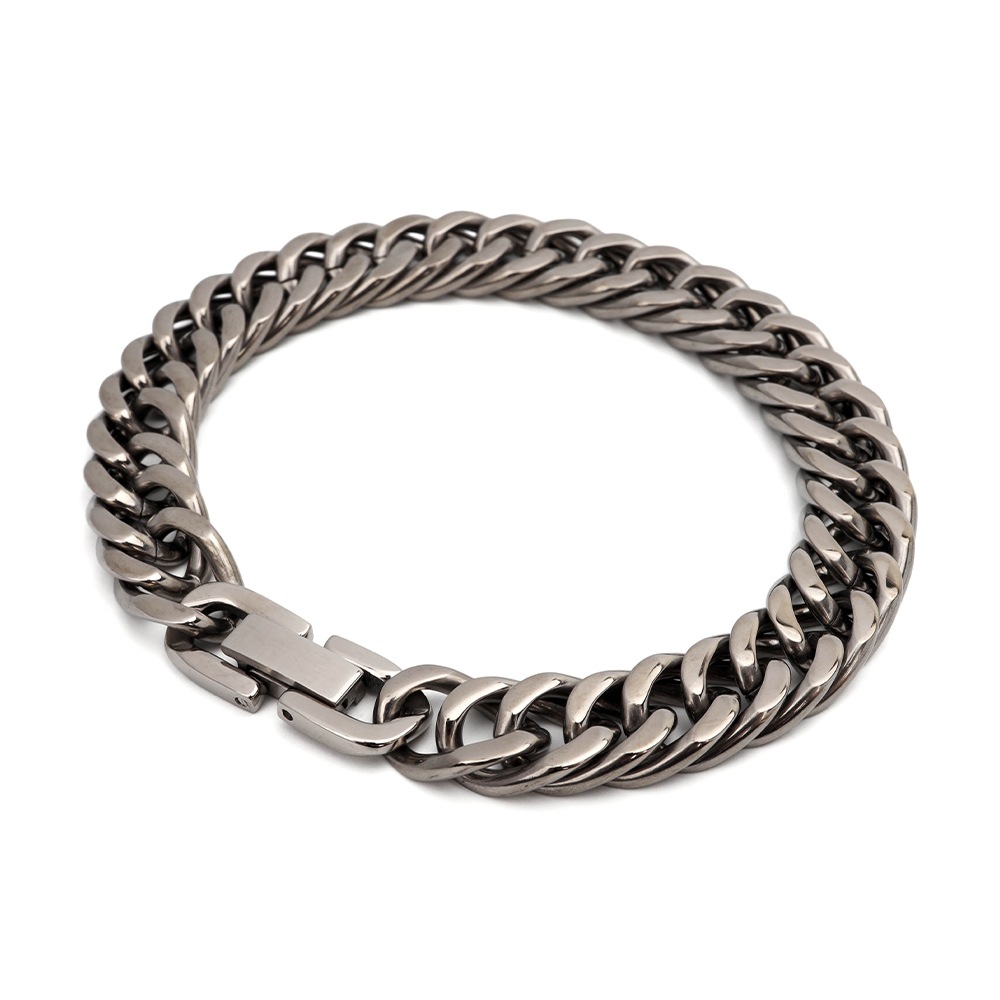 チタン ダブル喜平チェーンブレスレット [b708]