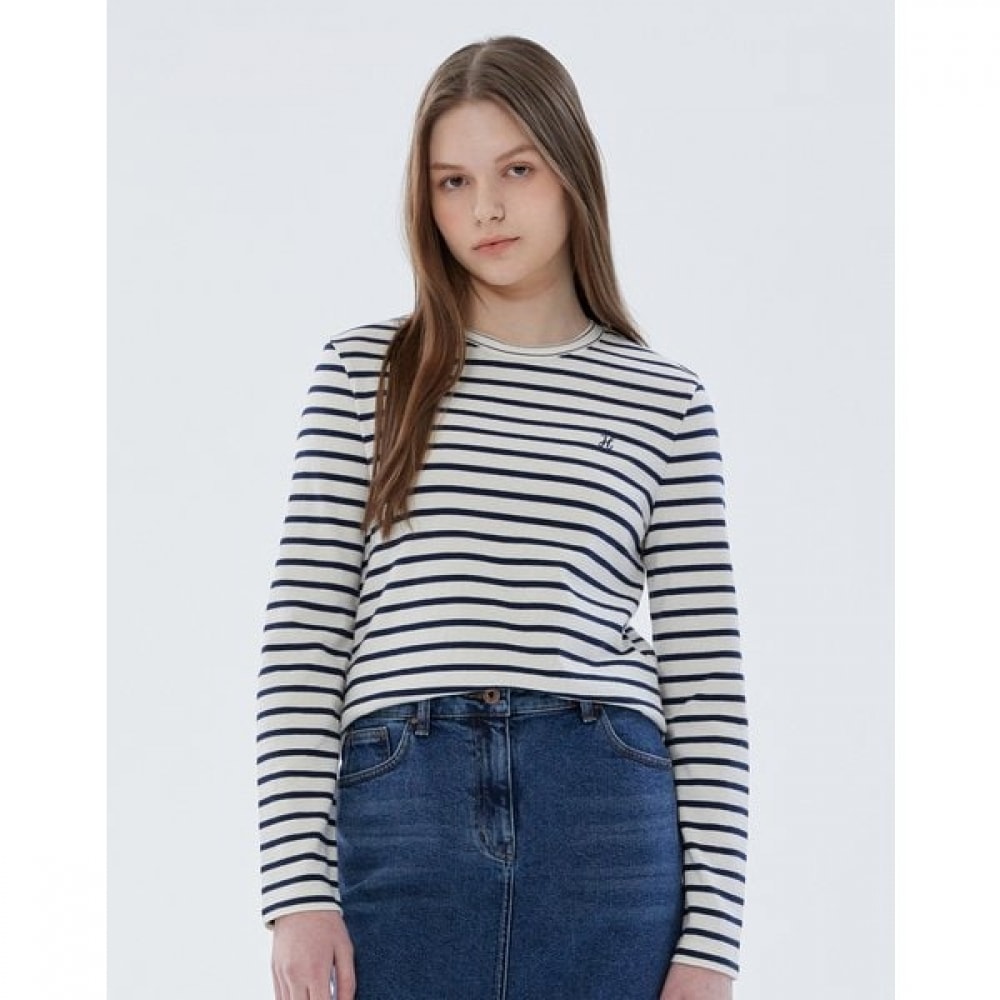 [24SS] [追加販売] [ベスト] ネイビーベーシックストライプロング HSTS4AC11N2