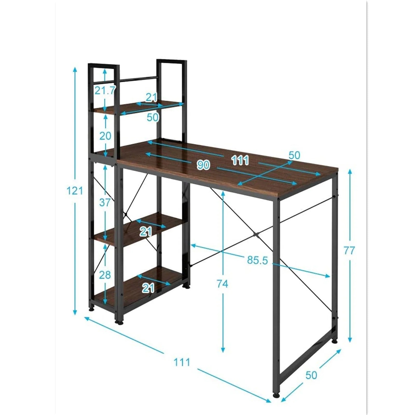 【日本国内出荷-3日で配達】4色 韓国版 パソコンデスク 左右入替可 収納 両用デスク ハイタイプ 組み立て簡単 多重機能 在宅ワークデスク勉強机 傷や水などに強い ゲーミングデスクDJYC17