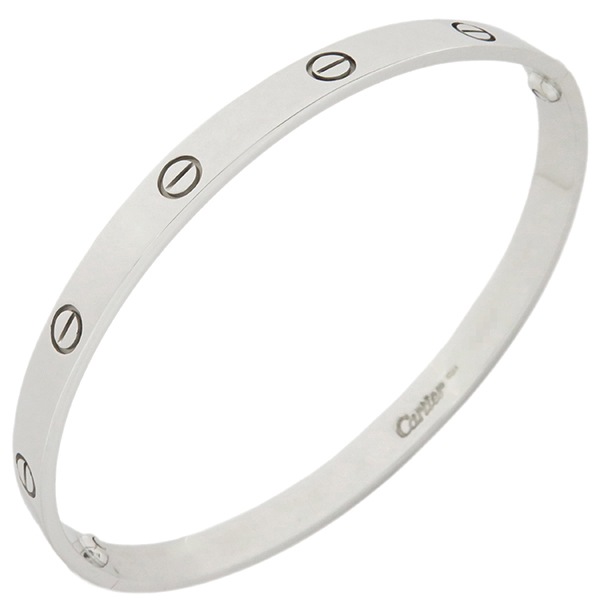 カルティエ Cartier ブレスレット LOVE ラブブレス K18WG ホワイトゴールド #21 750WG 18K 18金 バングル B6067621【中古】