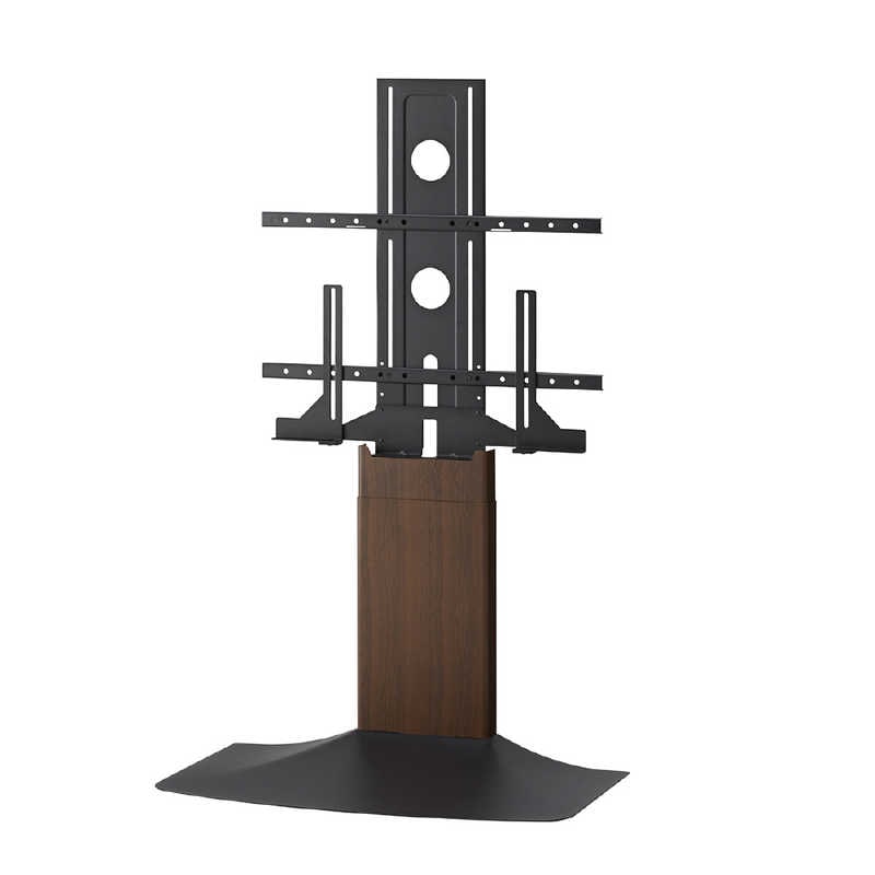 朝日木材　48～77インチ対応 テレビスタンド Swing (壁寄せタイプ) ダークブラウン木目＆ブラック　WSF820DB