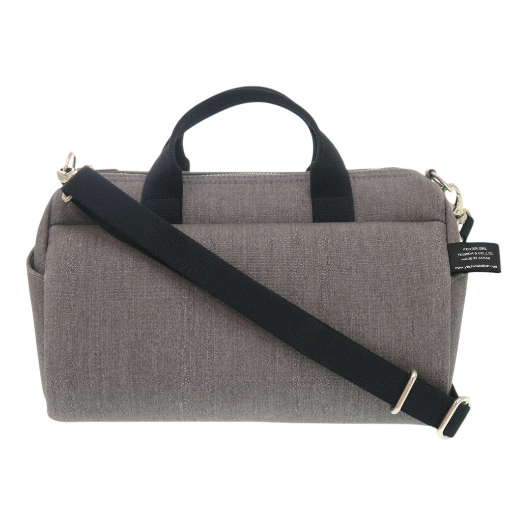 美品 PORTER GIRL URBAN 525-09966 ボストンバッグ コットン グレー 1566【中古】 レディース