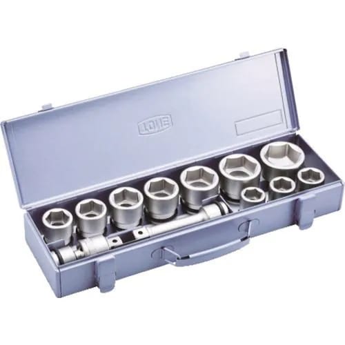 【メーカー直送品】TONE インパクト用ソケットセット(メタルトレー付) 12pcs 差込角19.0mm NV6102