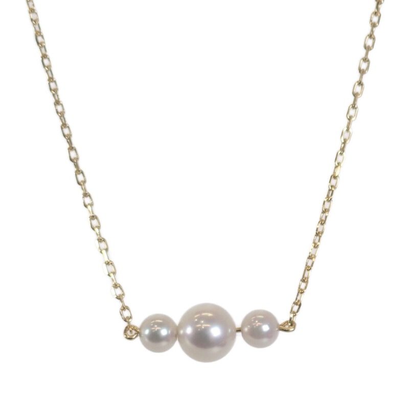 【MIKIMOTO】MIKIMOTO パールペンダント ネックレス K18イエローゴールド アコヤ真珠 レディース