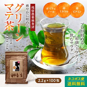 マテ茶 ティーバッグ グリーンマテ茶 2.2g100包 パック お茶 ハーブティー 健康茶