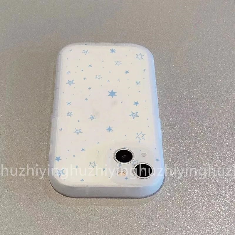 韓国ファッション 13/12/11ソフトシェル 簡単な 15/14携帯ケース 星 青点 風 スマホケース