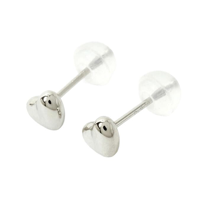 [OKKO]ピアス ハートピアス つけっぱなし レディース K18 プラチナ900 両耳用 小さい シンプル