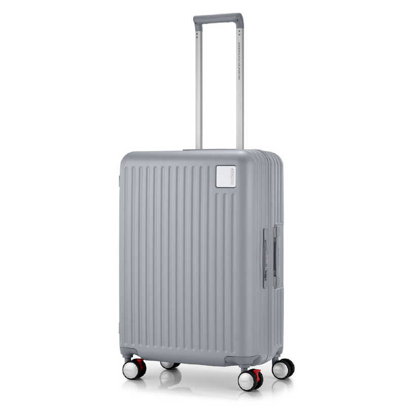 アメリカンツーリスター　ストッパー付スーツケース スピナー65 Mサイズ フレームタイプ ロケーション LOCKATION ［TSAロック搭載］ ライトシルバー　QI9＊28006