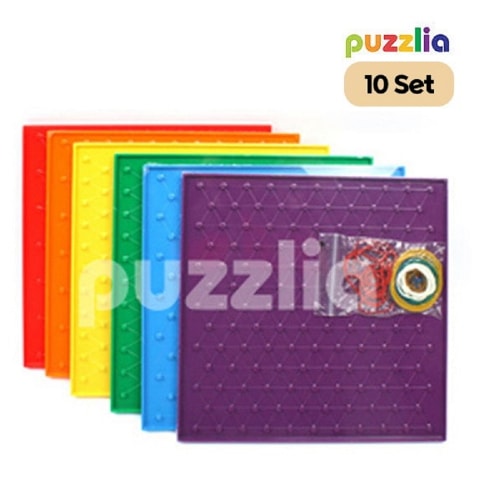 ブレインフォレストEDX三角形両面ジオボード11X11ピン10人用幼稚園児童家学院教習教区団体創造力