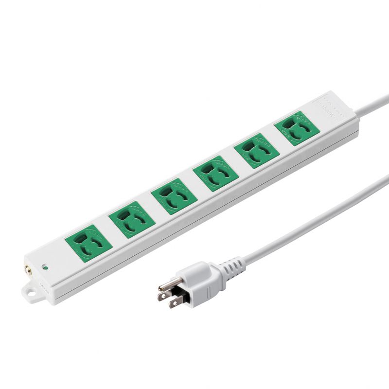 工事物件タップ 3P 6個口 3m グリーン TAP-K6-3G
