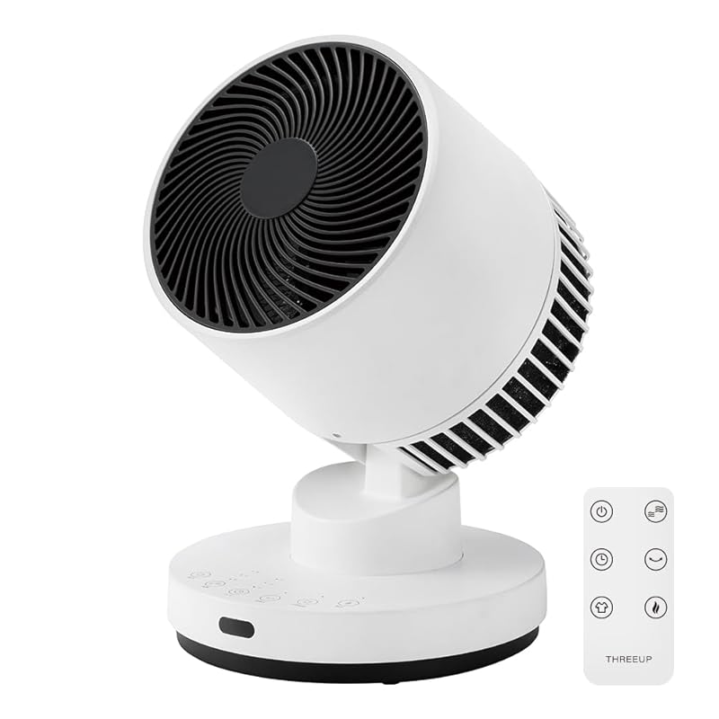 即納：スリーアップ ヒート&クール 温冷 サーキュレーター 温風機能 左右自動首振り 衣類乾燥機能付 ホワイト HC-AZ0694WH