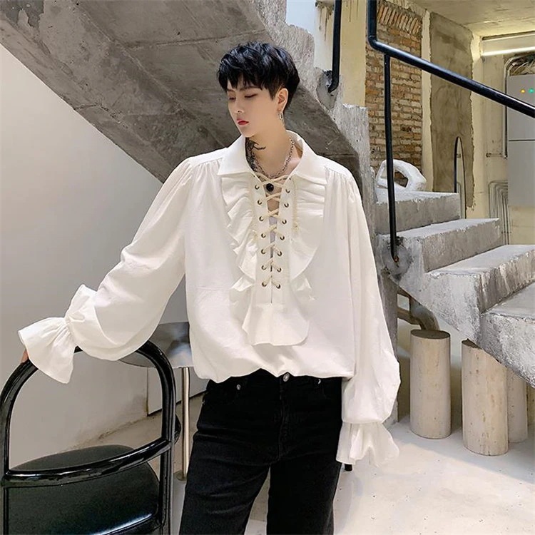 品質改善！新入庫！韓国ファッション 秋 新品 レトロ 長袖 シャツ ゆったりする 怠惰な風 快適である オシャレ 大人気 フリル デザインセンス