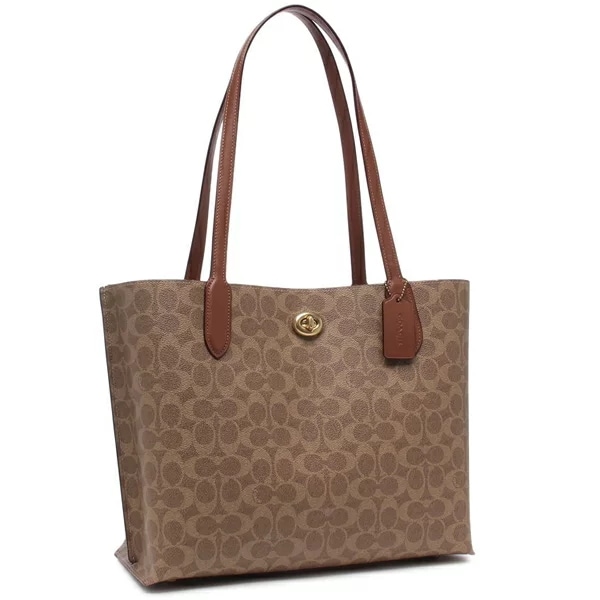 トートバッグ ウィロウ トート シグネチャー キャンバス A4サイズ対応 ブラウン レディース C0693