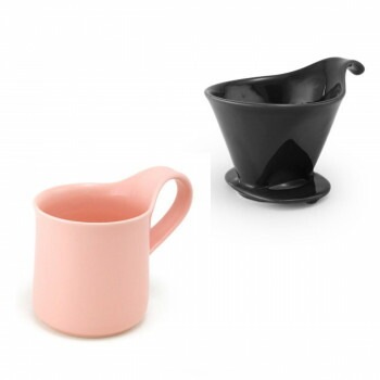 ZERO JAPAN（ゼロジャパン） ドリッパー＆カフェマグセット ドリッパートレイ付 DMZ-16 BK/PI