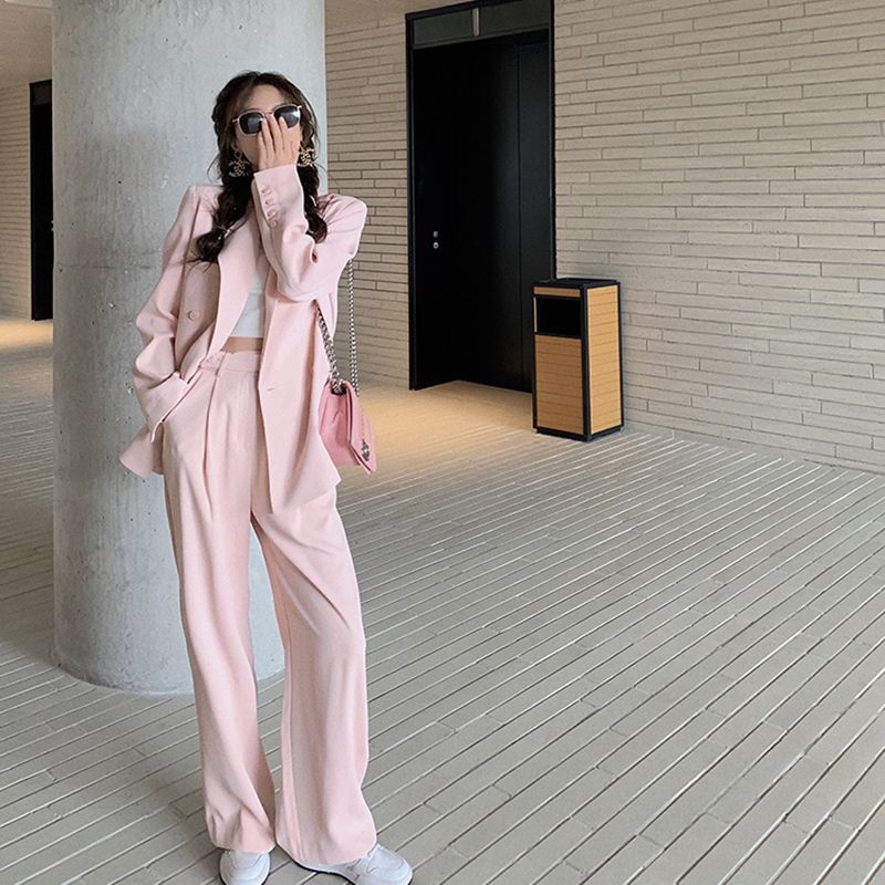 スーツセットアップ2025春秋ファッション高級感スーツ職業2点セットワイドパンツ婦人服レディース入園式 説明会生活応援ビジネス特集