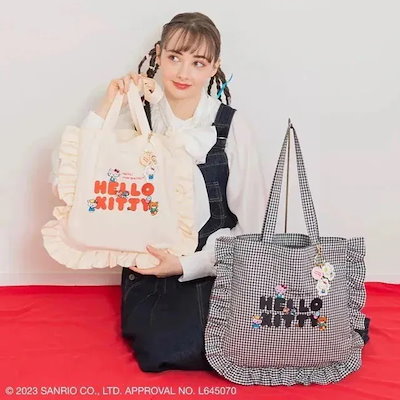 Qoo10] ハローキティ トートバッグ ショルダーバ : バッグ・雑貨