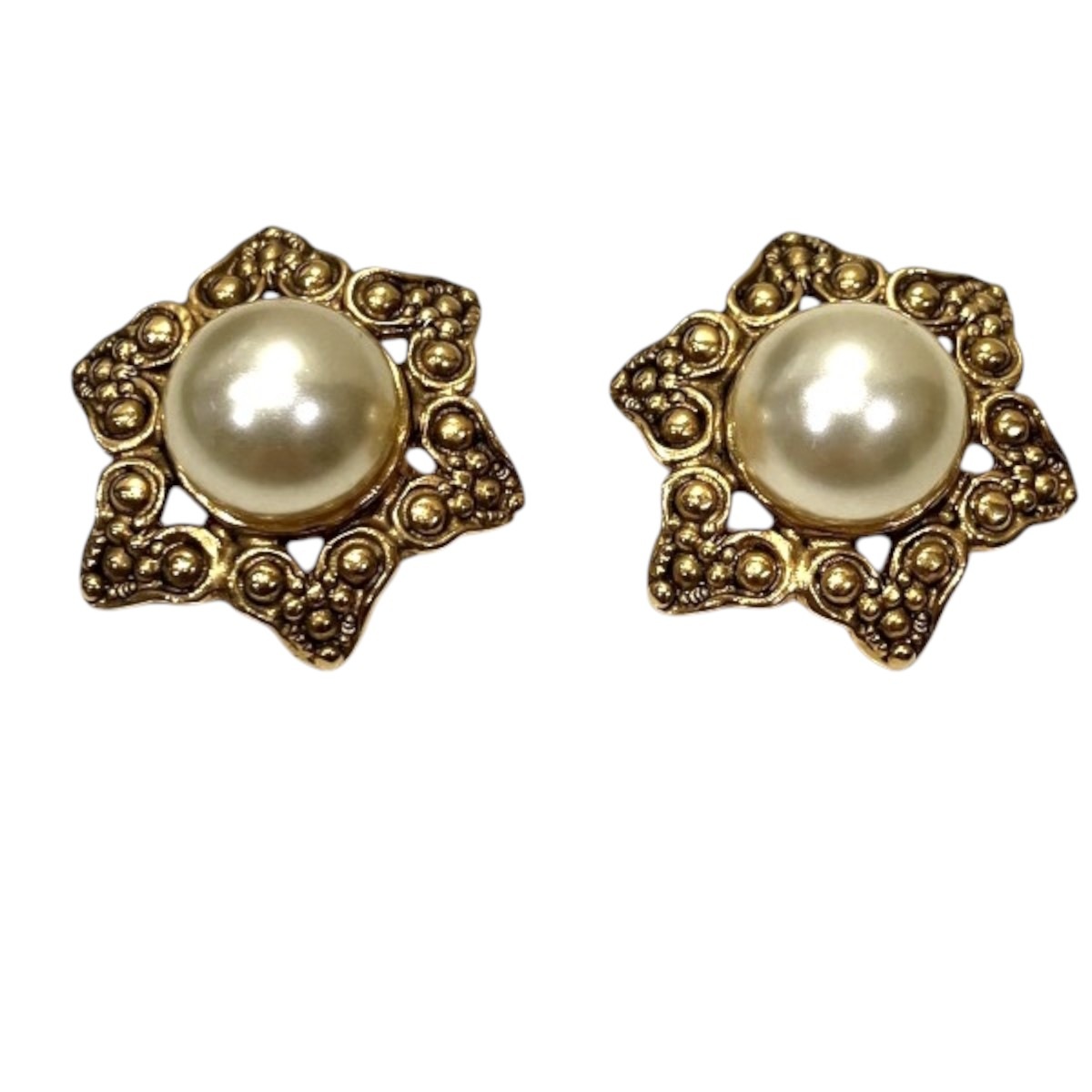 シャネル フェイクパールイヤリング イヤリング　アクセサリー 総重量約26g GP フェイクパール レディース 中古