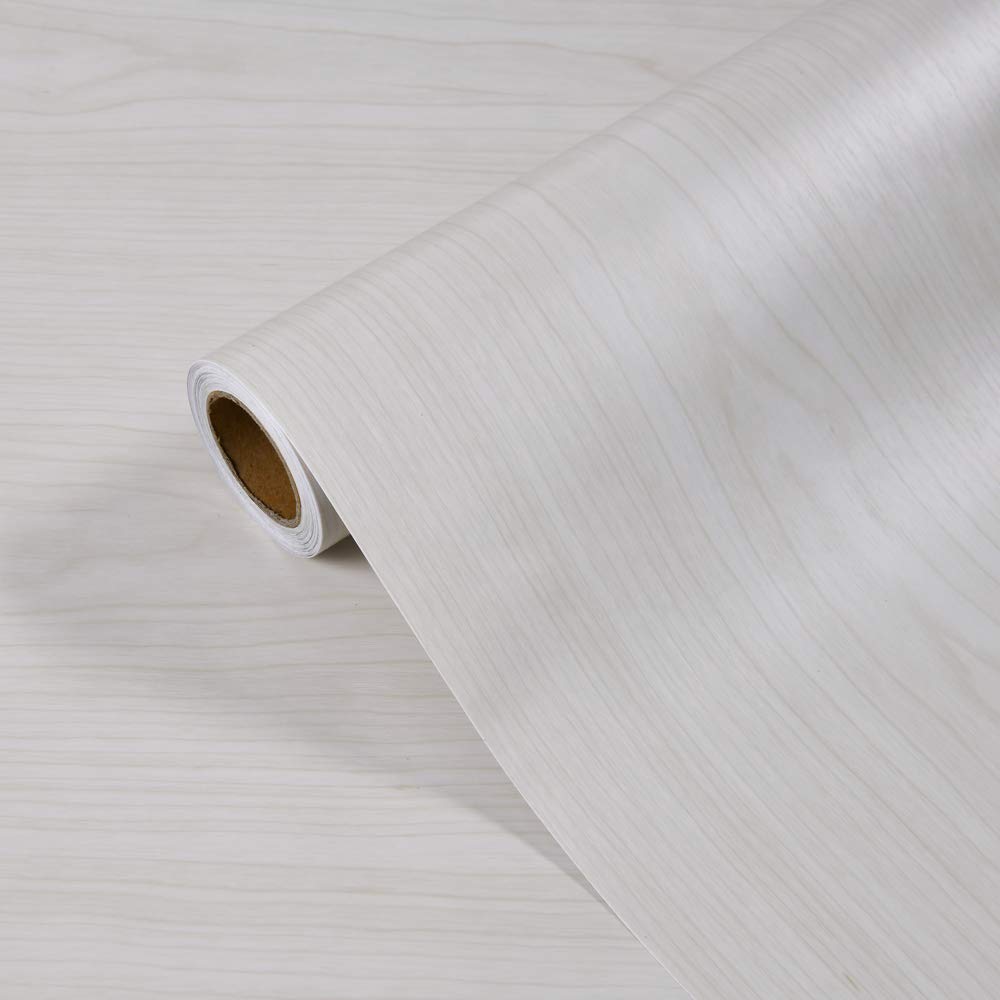 リメイクシート 壁紙シール 木目 白 厚手 カッティングシート 剥がせる壁紙 ホワイト 61cm*10m ナチュラル マット 木目調 白 ドア テーブル リメイク シート シール diy 家具 壁 キ