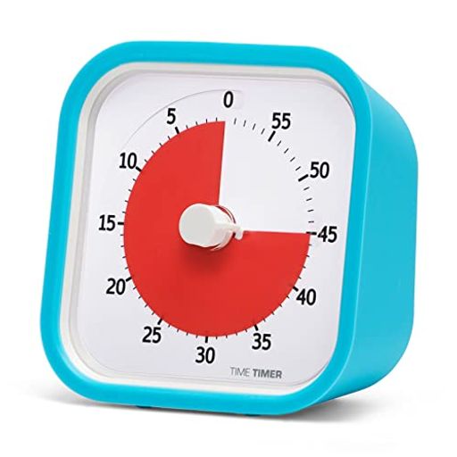 タイムタイマー(TIME TIMER) 勉強タイマー MOD モッド (カバー付き) スカイブルー 9CM 60分 学習アラーム TTM9-BL-W