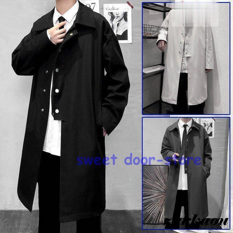 メンズ ステンカラーコートスプリングコート ショップコート ロングコート 大きいサイズ ビジネスコート 通学 通勤 秋 防風