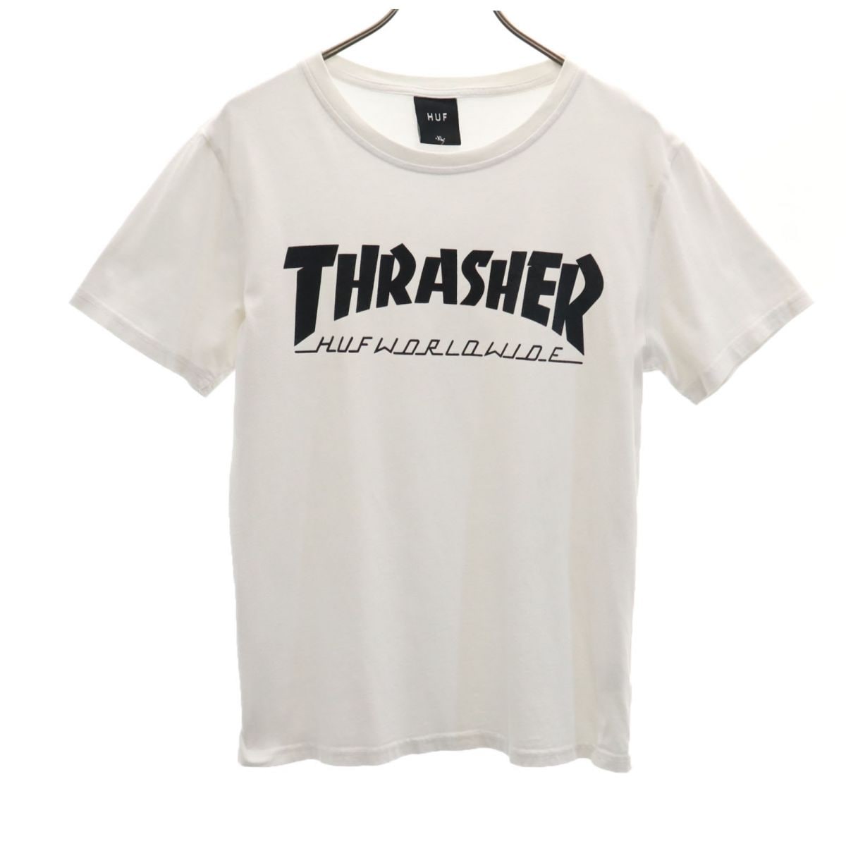 × スラッシャー コラボ 半袖 Tシャツ XL 白 × THRASHER レディース