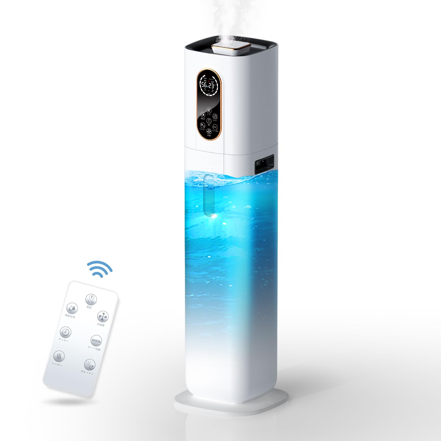 加湿器 大容量 9L【4重除菌浄化 & 知能恒湿】 ハイブリッド加湿器 加熱式 超音波式 AIスマート 上から給水 アロマ対応 高濃度マイナスイオン 空気清浄 銀イオン抗菌素材 次亜塩素酸水対応 タイ