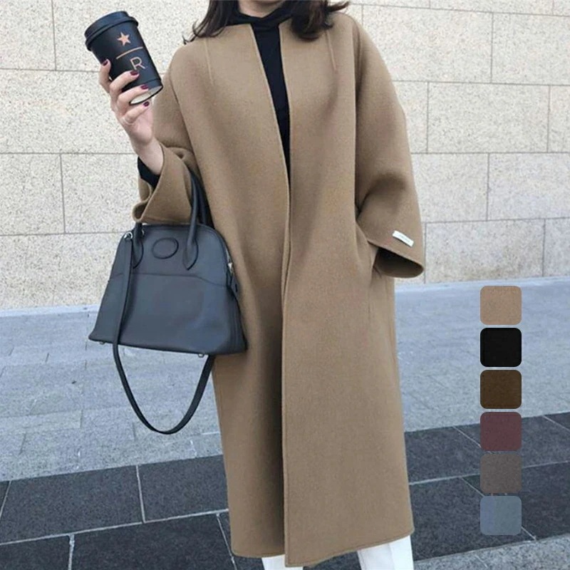 コート レディース ウール調 ロングコート コート ラシャコート トレンチコート アウター ノーカラー チェスターコート ロング丈 大人 上品 オフィス 秋コート 春秋 ファッション 着痩せ 体型カバ