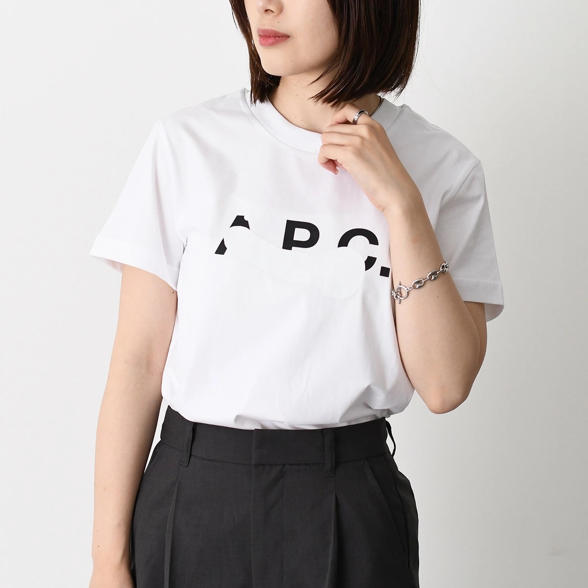 Tシャツ TACHE BLANCHE COHBM M26458 レディース ユニセックス ホワイト カットソー コットン ロゴ 半袖 Sho Shibuya 春夏