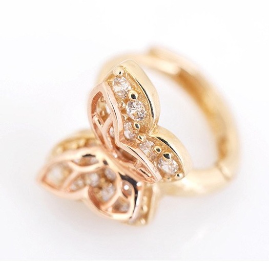 SCOTTINA高級ハンドメイド14KイヤリングE1韓国製純正金14k直接手工芸製作ギフト包装