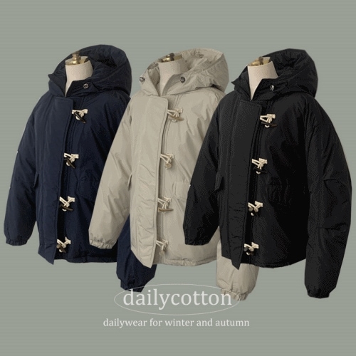 [ブランドクオリティ/詰め物パンパン/ピーチ加工] オーバーフィットダッフルパーカーダウン