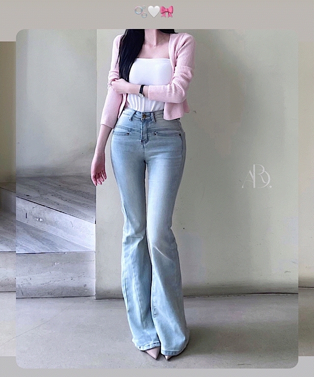 [ライン芸術*薄骨広さ] ラインフィット第1弾 スパンブーツカット 切開フィット デニムpt - 2color / ロングブーツカット ボショップフィット 清純セクシー 腰のくびれ ウォッシング切開フ