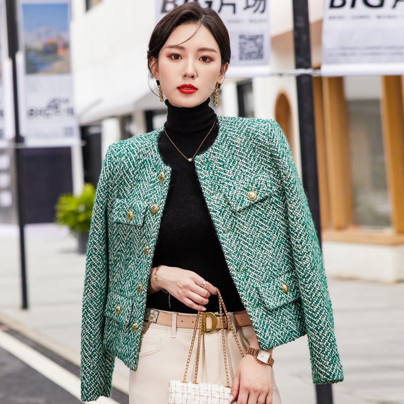 フランス風スーツジャケット通勤コート女性気質名媛秋冬新作大きいサイズ 上着