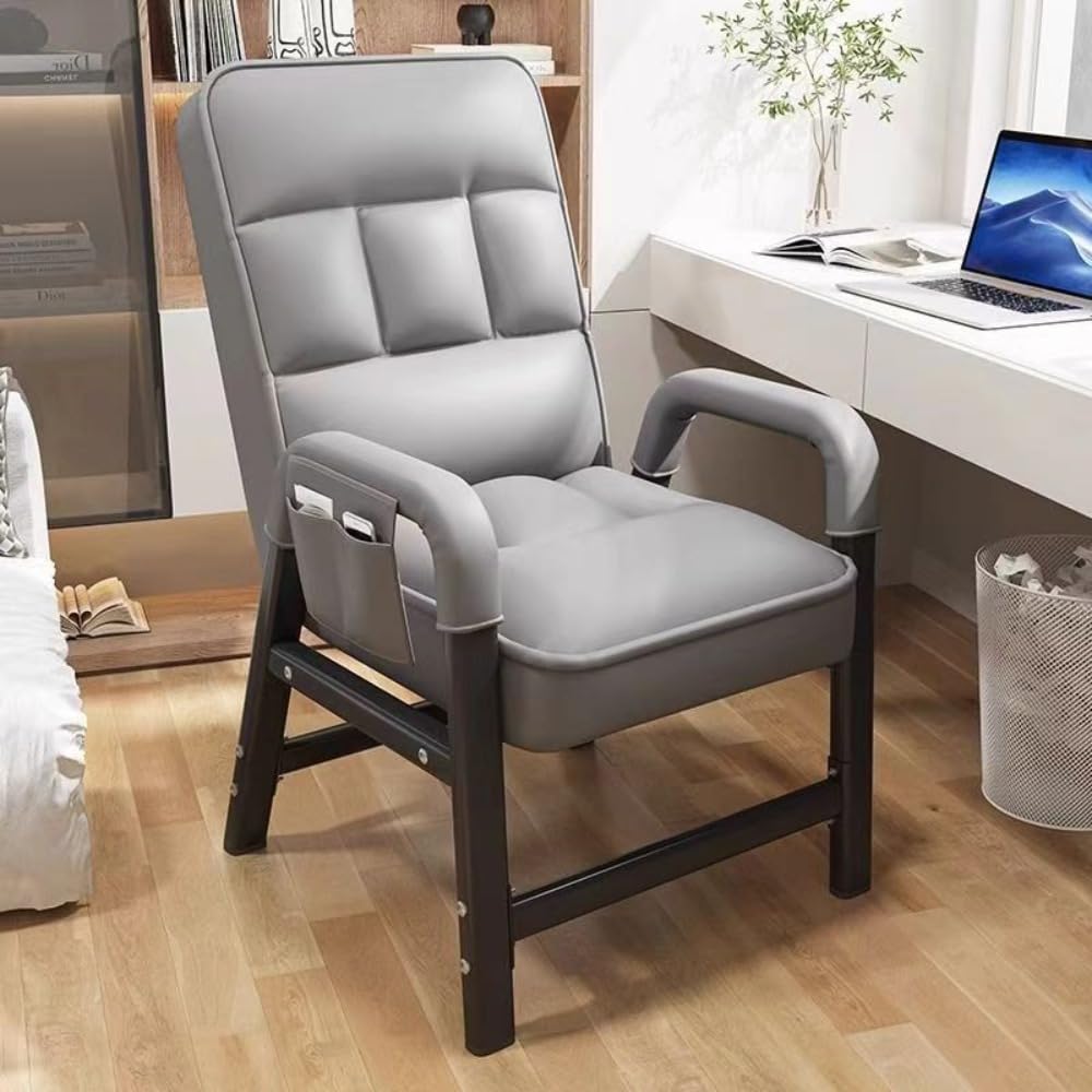 家庭用コンピューターチェア快適な怠惰なソファ背もたれ付きチェア大学寮のデスクチェアリクライニングゲーミングチェア (ピンク)