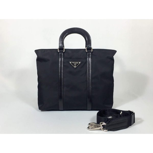 ハンドバッグ ナイロン 2way ショルダーバッグ 黒 ブラック