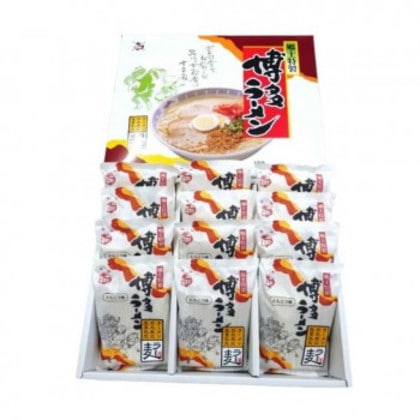 鳥志商店 博多ラーメン 12食(ラー麦) ギフトセット 1404g C-35